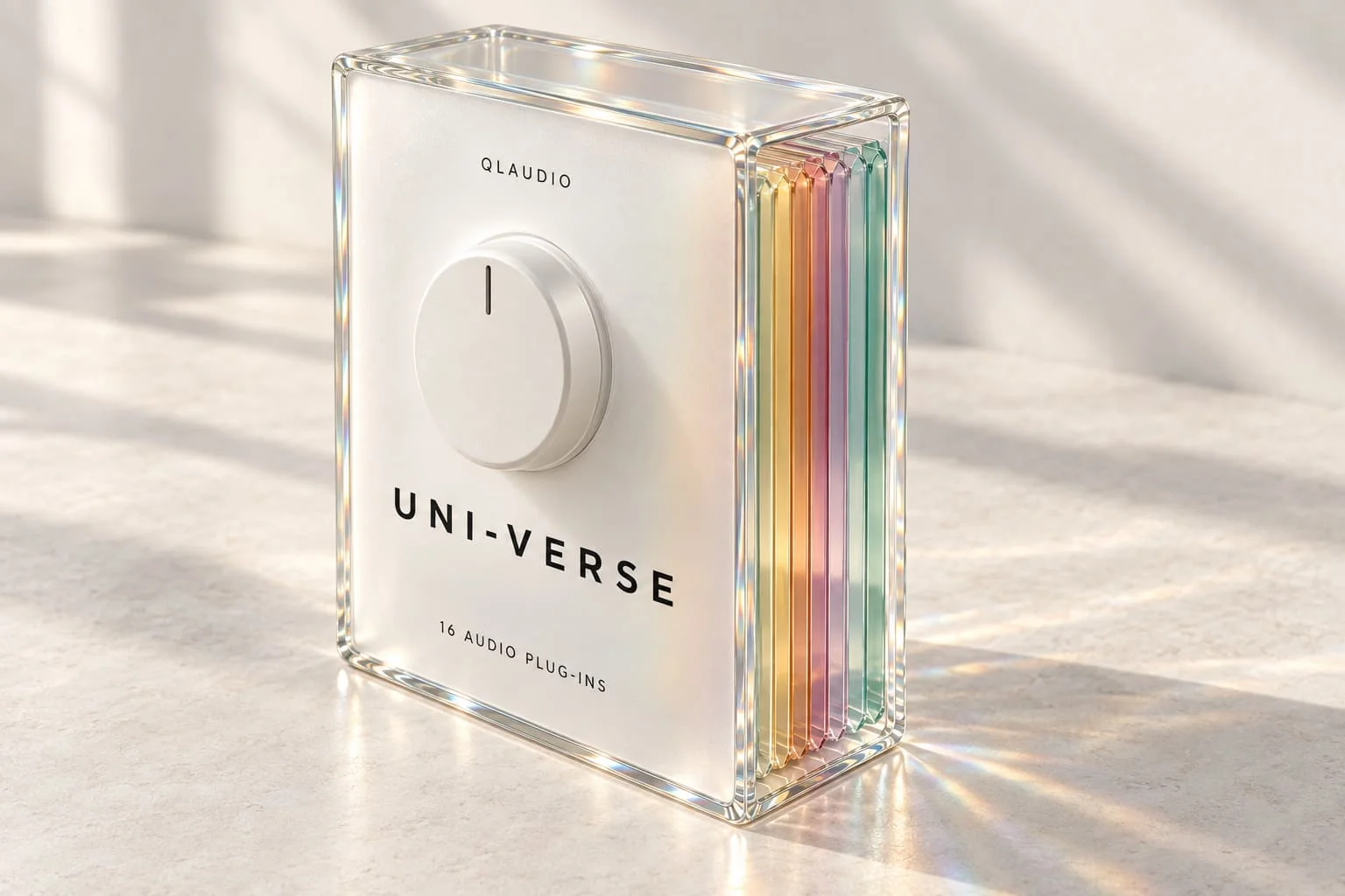 Angled concept artwork for the UNI-VERSE software bundle